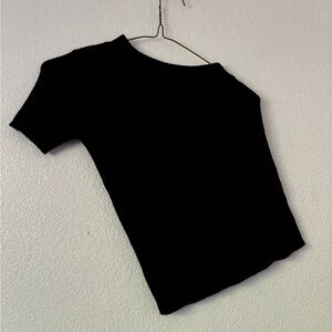 Wishlist Off the Shoulder Classic Black Knit Top